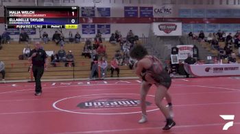 124 lbs Quarterfinal - Ellabelle Taylor, Evergreen State vs Malia Welch, Southern Oregon University