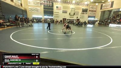 165 lbs Semifinal - Raul Sanchez III, Wapato vs Champ Bailey, West Valley (Spokane)