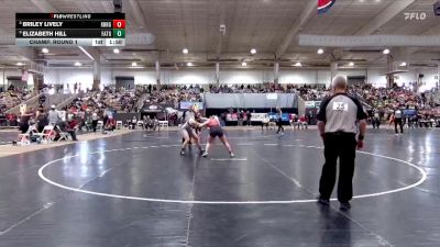 Girls 152 lbs Champ. Round 1 - Elizabeth Hill, Father Ryan High School vs Briley Lively, Knoxville Halls High School