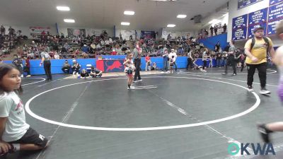 49 lbs Consi Of 4 - Sterling Stratton, Bristow Elementary Wrestling Club vs Kross Kemble, Ponca City Wildcat Wrestling