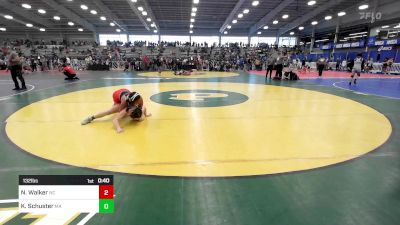 132 lbs Consi Of 32 #2 - Nola Walker, NC vs Kailynn Schuster, MA