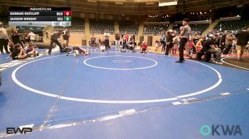 65 lbs Rr Rnd 5 - Gunnar Ratcliff, MOJO Mulisha 9U vs Jaxson Wright, Oklahoma Strong- White 9U