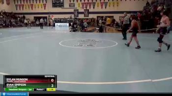 106 lbs Semifinal - Evan Simpson, Cedar Falls vs Dylan Munson, Prairie, Cedar Rapids