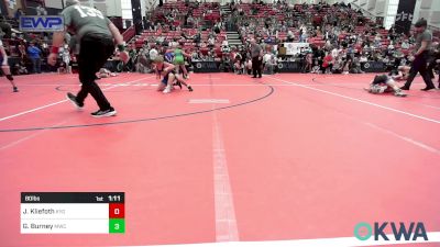 80 lbs Quarterfinal - Jaxon Kliefoth, Kansas Young Guns vs Geo Burney, Maize Wrestling Club