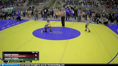 53 lbs Champ. Round 1 - Mason Weight, Roseburg Mat Club/Umpqua Valle vs Mason Zuniga, Pleasant Hill Wrestling Club