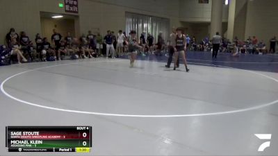 120 lbs Round 2 (6 Team) - Michael Klein, Assassins Pink vs Sage Stoute, North Desoto Wrestling Academy