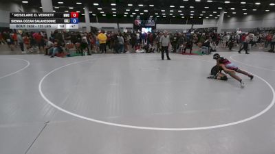 120 lbs Cons. Sub-semis - Roselane D. Verrett, Monticello Wrestling Club vs Sienna Ocean Salaheddine, California