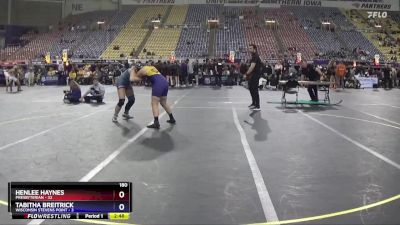 180 lbs Round 1 (16 Team) - Henlee Haynes, Presbyterian vs Tabitha Breitrick, Wisconsin Stevens Point