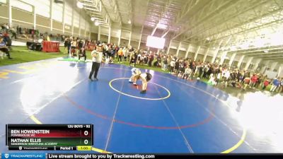 92 lbs Semifinal - Nathan Ellis, Sanderson Wrestling Academy vs Ben Howenstein, Powerhouse WC