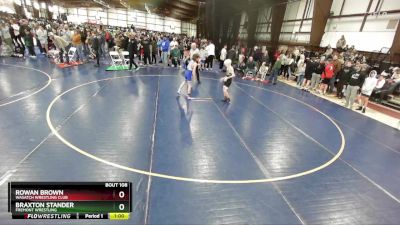 75 lbs Cons. Round 1 - Braxton Stander, Fremont Wrestling vs Rowan Brown, Wasatch Wrestling Club