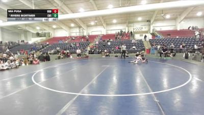 50 lbs 1st Place Match - Rivers Mortimer, Champions Wrestling Club vs Mia Puga, White Rhino Wrestling