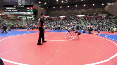 82 lbs Champ. Round 1 - Logan Hanna, Team Conquer Wrestling vs Reese Ford, Honey Badger Wrestling Club