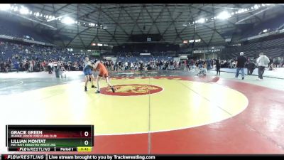 163 lbs 3rd Place Match - Gracie Green, Rainier Junior Wrestling Club vs Lillian Montat, Mat Rats Rebooted Wrestling