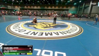 132 lbs Prelim - Julien Brillantes, Elk Grove Senior vs Calvin Crowley, Oak Ridge