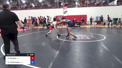 86 kg Round Of 32 - George Rhodes, Prtc vs Caleb Uhlenhopp, Brunson UVRTC