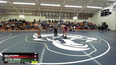 285 lbs Champ. Round 3 - Ben Couchman, Winslow vs Trysten Terraza, Campo Verde High School