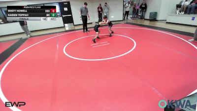 75 lbs Final - Rhett Howell, Checotah Matcats vs Kaiden Toppah, Jay Wrestling Club