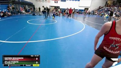 71-77 lbs Round 2 - Hayden Bohannon, Windy City Wrestlers vs Eylan Puente, Team Braves WC