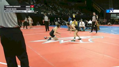 120 Class 1 lbs Semifinal - Gradon Hedberg, Centralia vs Jacob White, Trenton