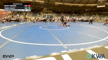 90 lbs Consi Of 8 #2 - Brady Hembree, Wyandotte Youth Wrestling vs Creek Cassity, Barnsdall Youth Wrestling