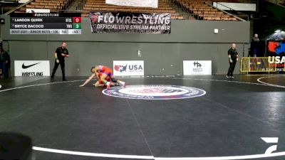 Junior Boys - 106 lbs Cons. Semis - Landon Quirk, Beat The Streets - Los Angeles vs Bryce Dacoco, Tracy Wrestling Club