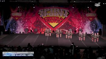 Impact One Allstars - Hope [2026 L1 Youth Day 1] 2026 Spirit Sports Myrtle Beach Nationals