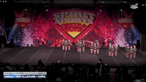 Impact One Allstars - Hope [2026 L1 Youth Day 1] 2026 Spirit Sports Myrtle Beach Nationals