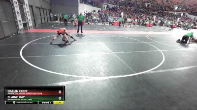 115 lbs Quarterfinal - Elaine Hay, Brown Deer Jr Falcons vs Daelin Cody, Princeton Youth Wrestling Club