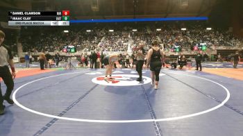 4A-285 lbs 3rd Place Match - Daniel Clawson, Riverton vs Isaac Clay, Cheyenne East