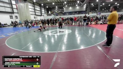 73 lbs Cons. Round 2 - John Shepherd, Nottoway NCWC vs Nathan Winfield, Great Neck Wrestling Club