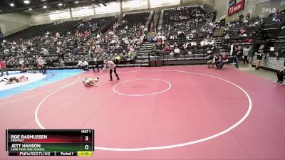 123 lbs Cons. Round 1 - Jett Hanson, Lone Peak High School vs Roe Rasmussen, Fremont