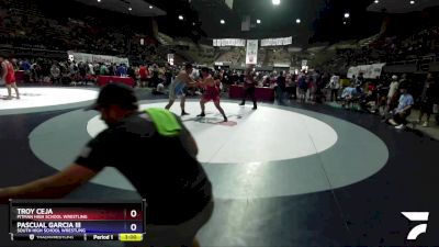 285 lbs Cons. Round 2 - Troy Ceja, Pitman High School Wrestling vs Pascual Garcia Iii, South High School Wrestling