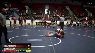 155 lbs Round 2 (4 Team) - Jayden Grimes, Michigan Cobras Blue vs Cole Karasinski, Attrition Wrestling