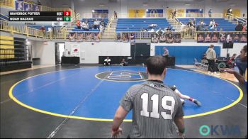 49 lbs Final - Maverick Potter, Weatherford Youth Wrestling vs Noah Backus, Newkirk Takedown Club