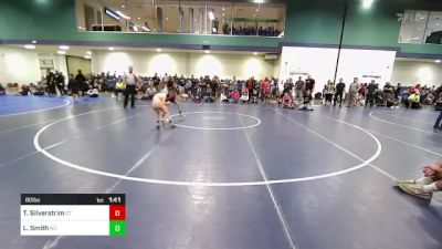 80 lbs Quarterfinal - Ty Silverstrim, CT vs Lachlan Smith, NC