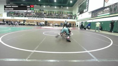 157 lbs Champ. Round 1 - Andre Sedeno, Camarillo vs Ben Stone, Alhambra