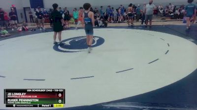 119-125 lbs Semifinal - JD Longley, Nolensville Wrestling Club vs Ruger Pennington, Young Guns Nashville