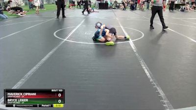 52 lbs Quarterfinal - Bryce Leiker, Unattached vs Maverick Cipriani, Unattached