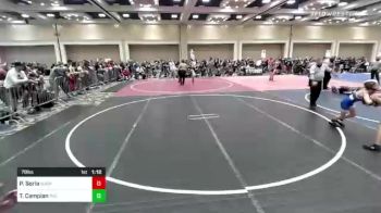 78 lbs Round Of 16 - Paris Soria, Sunkist Kids/Monster Garage vs Tomas Campian, The Storm Wrestling Center