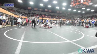 100 lbs Quarterfinal - Mac Boso, Choctaw Ironman Youth Wrestling vs Jacen Calhoun, Lions Wrestling Academy