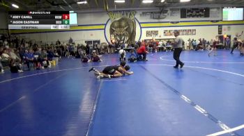 126 lbs Semifinal - Jason Eastman, Benton Community vs Joey Cahill, Waukee Northwest