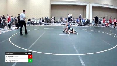 74 lbs 5th Place - Kaikoa Apostol, SoCal Grappling WC vs Noah Lagman, Savage House WC