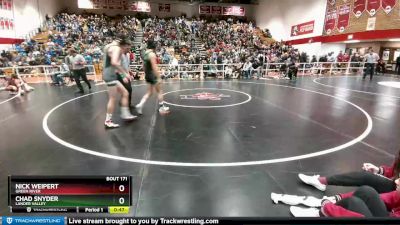 152 lbs Cons. Round 1 - Nick Weipert, Green River vs Chad Snyder, Lander Valley
