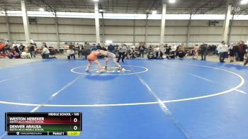 105 lbs Quarterfinal - Weston Nebeker, South Hills Middle School vs Denver Arausa, South Hills Middle School