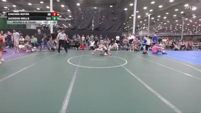 68 lbs Round 5 (6 Team) - Jackson Wells, Terps Xtreme vs Chicken Boyer, Micky`s Maniacs