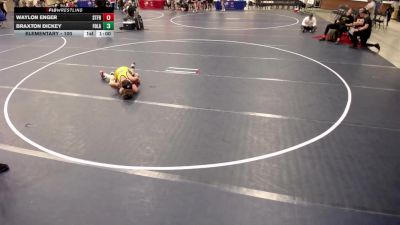 Elementary - 100 lbs Braxton Dickey, Forest Lake vs Waylon Enger, St Francis