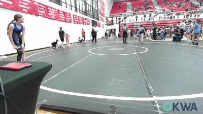 98-105 lbs Rr Rnd 4 - Avriella Pretty Bear, Harrah Little League Wrestling vs Taytum Welchel, Harrah Little League Wrestling