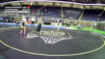 Girls-100 lbs Semifinal - Madison Nieuwenhuis, Plainwell Hs Girls vs Mckenzie Mantei, Dundee Hs Girls