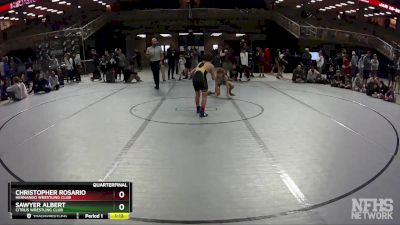 92 lbs Quarterfinal - Sawyer Albert, Citrus Wrestling Club vs Christopher Rosario, Hernando Wrestling Club