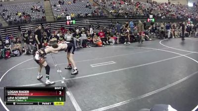 102 lbs Quarterfinals (8 Team) - Levi Schmidt, Kansas Cobras vs Logan Rager, Wyoming Renegades